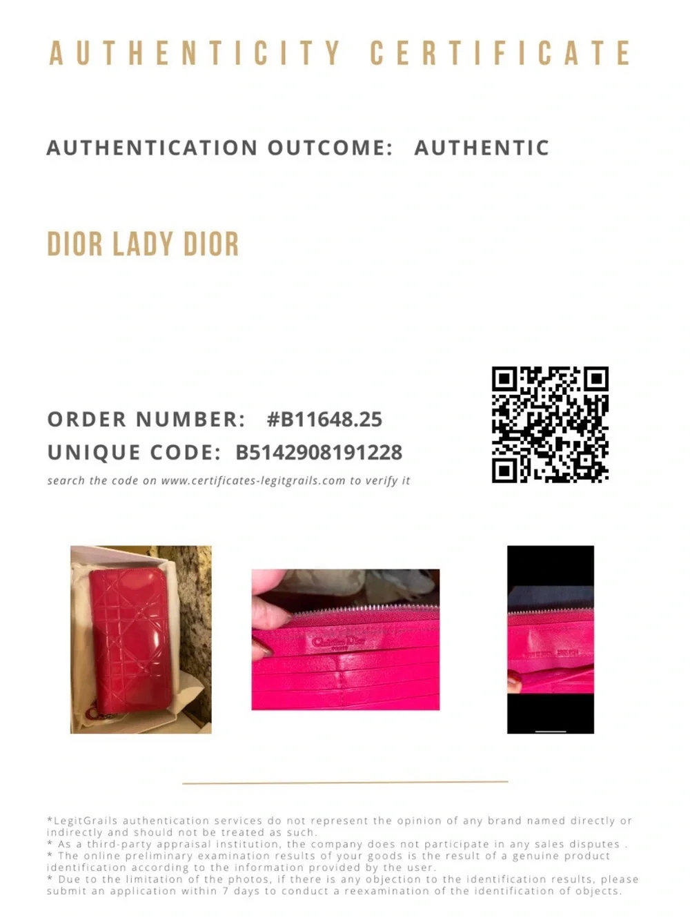 Christian Dior Cannage Patent Leather Zip Around Wallet